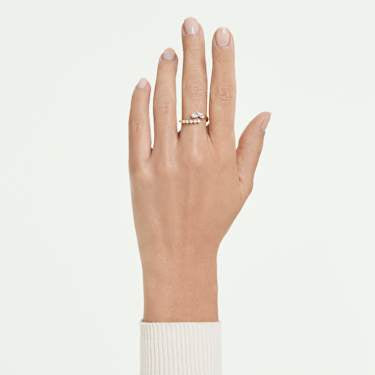 Swarovski Mesmera Mixed Cut Open Ring 18K Gold Finish