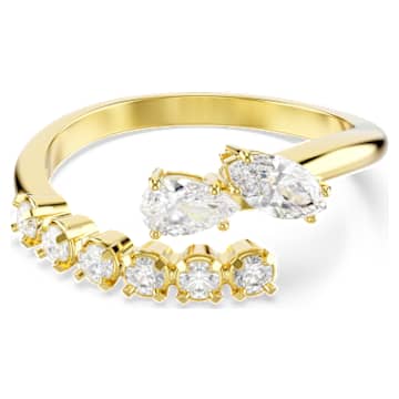 Swarovski Mesmera Mixed Cut Open Ring 18K Gold Finish