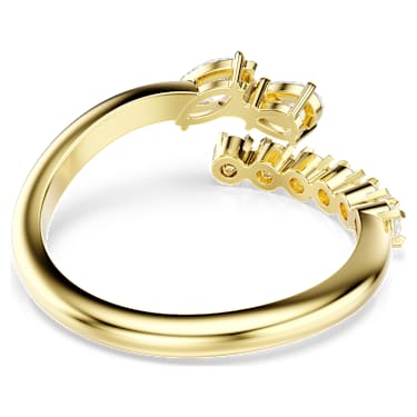 Swarovski Mesmera Mixed Cut Open Ring 18K Gold Finish