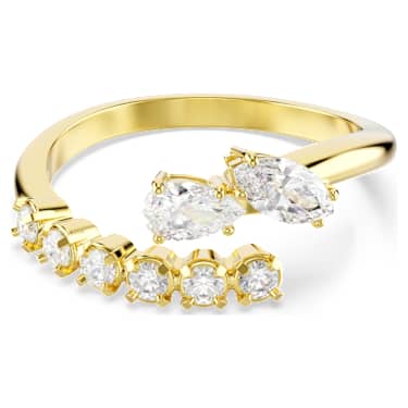 Swarovski Mesmera Mixed Cut Open Ring 18K Gold Finish