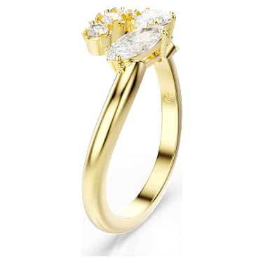 Swarovski Mesmera Mixed Cut Open Ring 18K Gold Finish