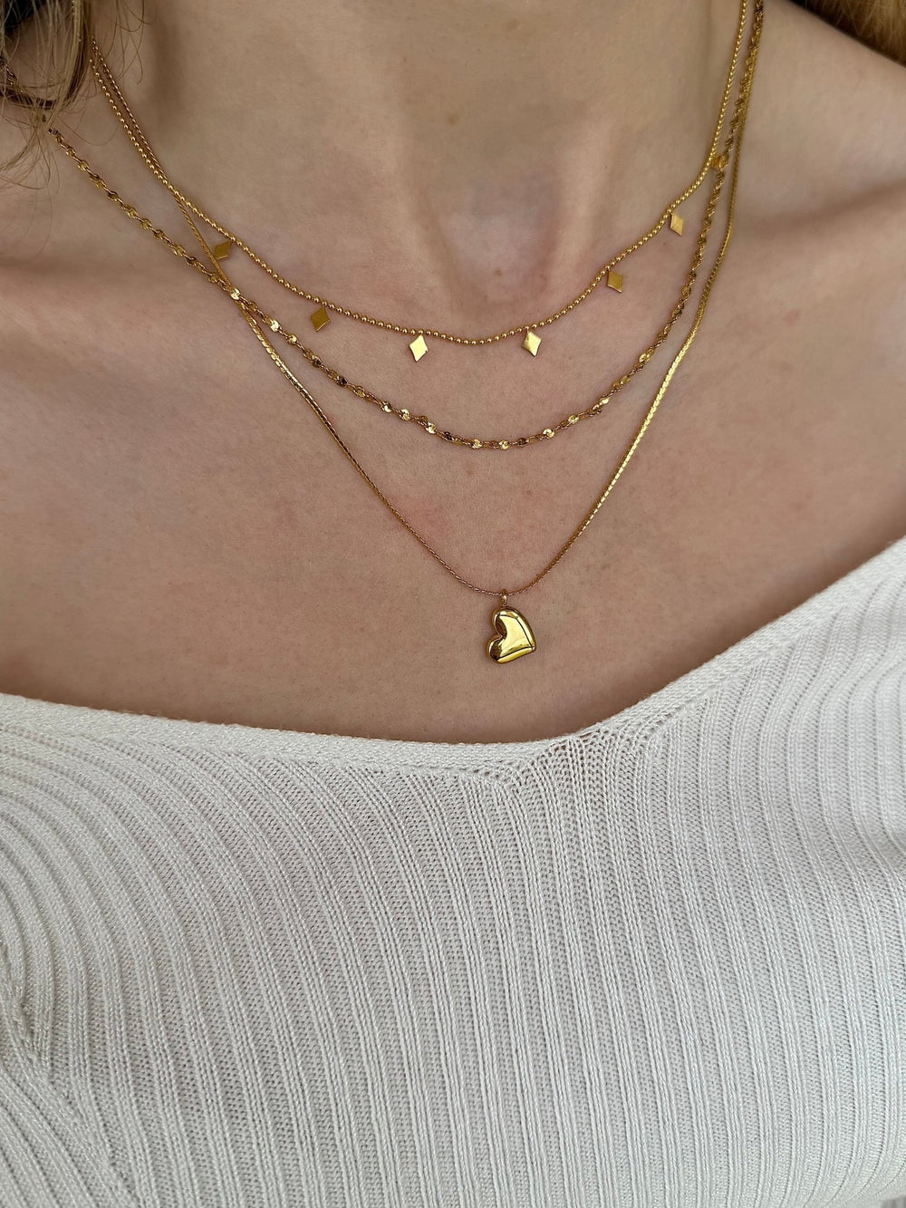 Mococo Essentials Gold Dainty Heart Necklace - MococoMococoMOCEGN003Necklaces
