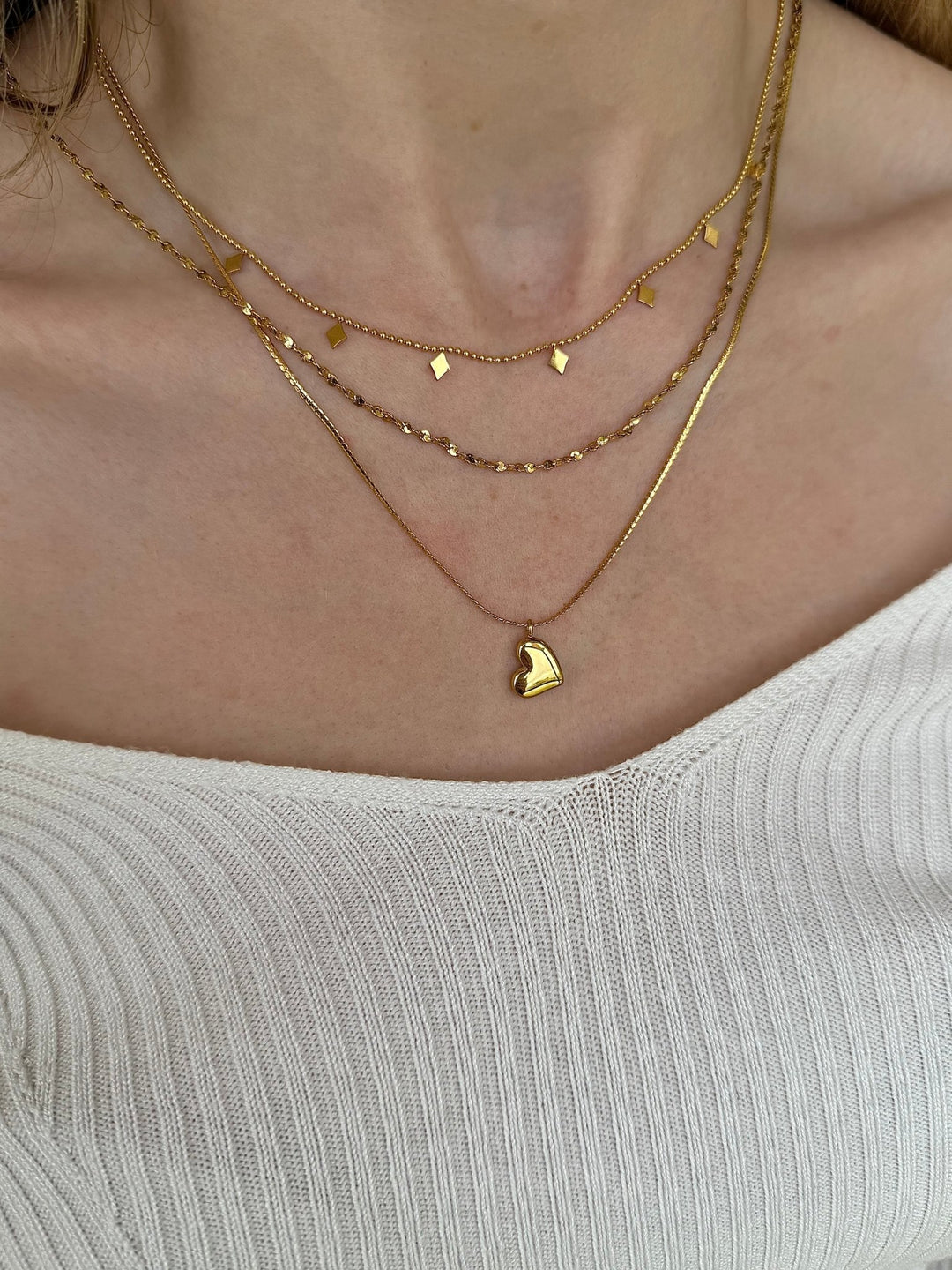 Mococo Essentials Gold Dainty Heart Necklace - MococoMococoMOCEGN003Necklaces