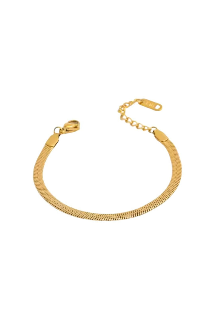 Mococo Essentials Gold Dainty Herringbone Chain Bracelet - MococoMococoMOCEGB004Bracelets
