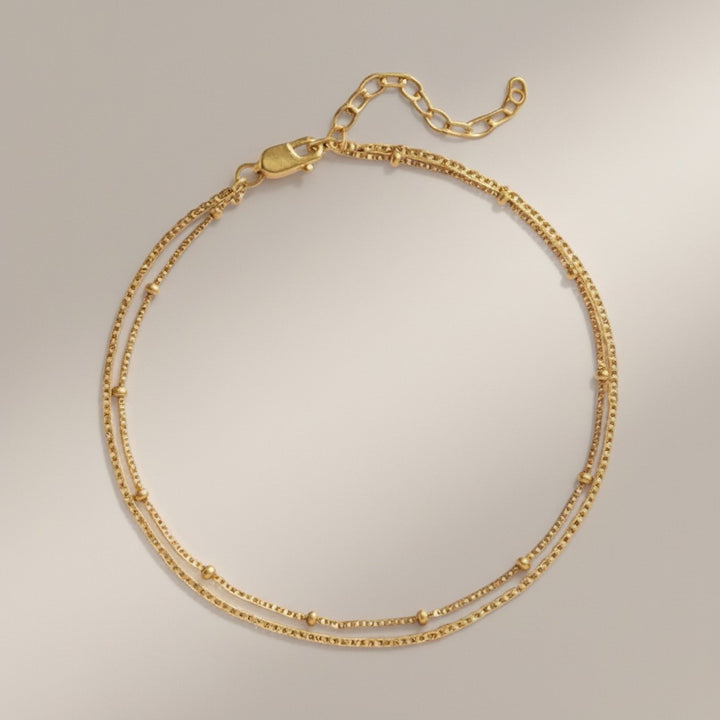 Mococo  Gold Double Anklet