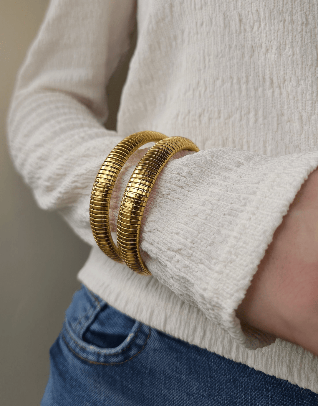 Mococo Essentials Gold Flexi Bracelet - MococoMococoMOCEGB005Bracelets
