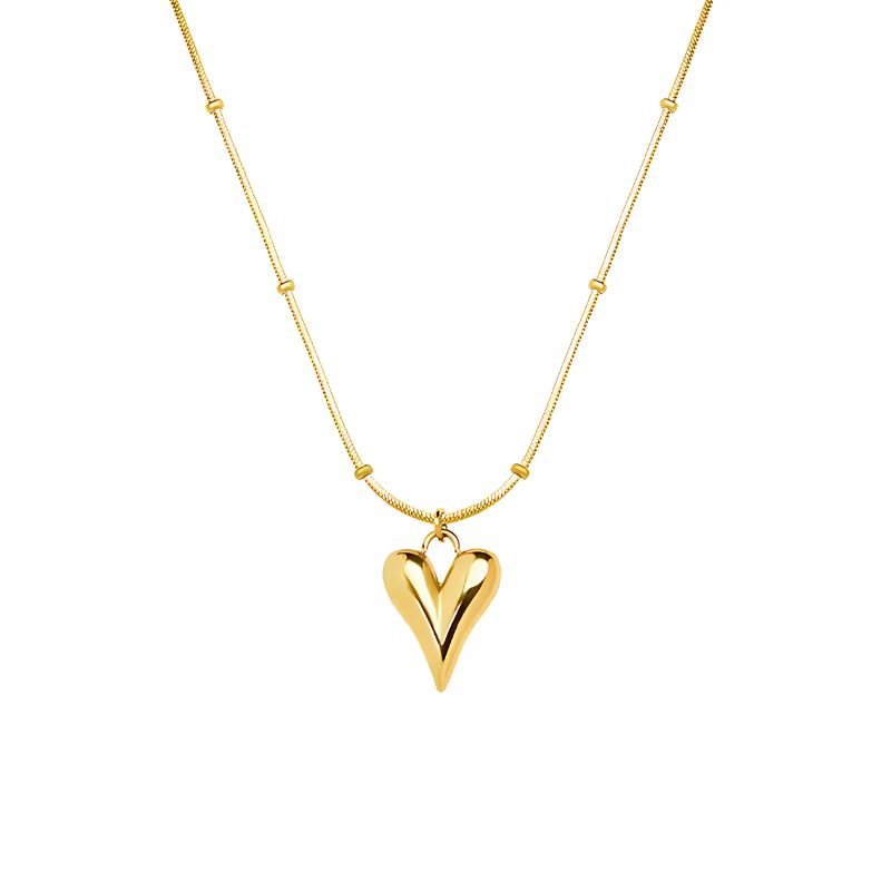 Mococo Essentials Gold Heart Necklace - MococoMococoMOCEGN001Necklaces