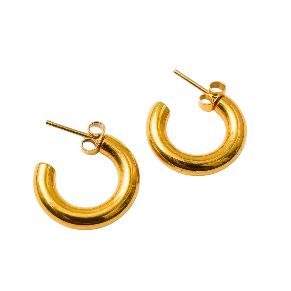 Mococo Essentials Gold Hoop Earrings - MococoMococoMOCEGE010Earrings