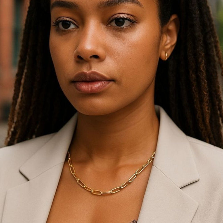 Mococo Essentials Gold Link Chain Necklace - MococoMococoMOCEGN007Necklace