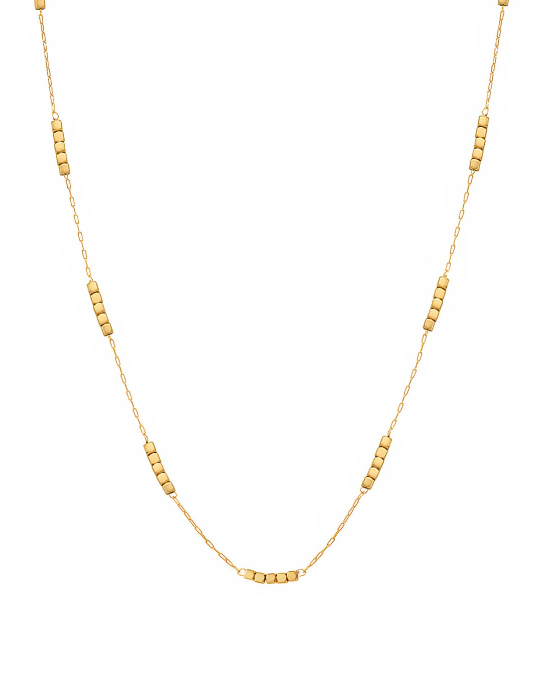 Mococo Essentials Gold Mini Cube Necklace - MococoMococoMOCEGN008Necklace