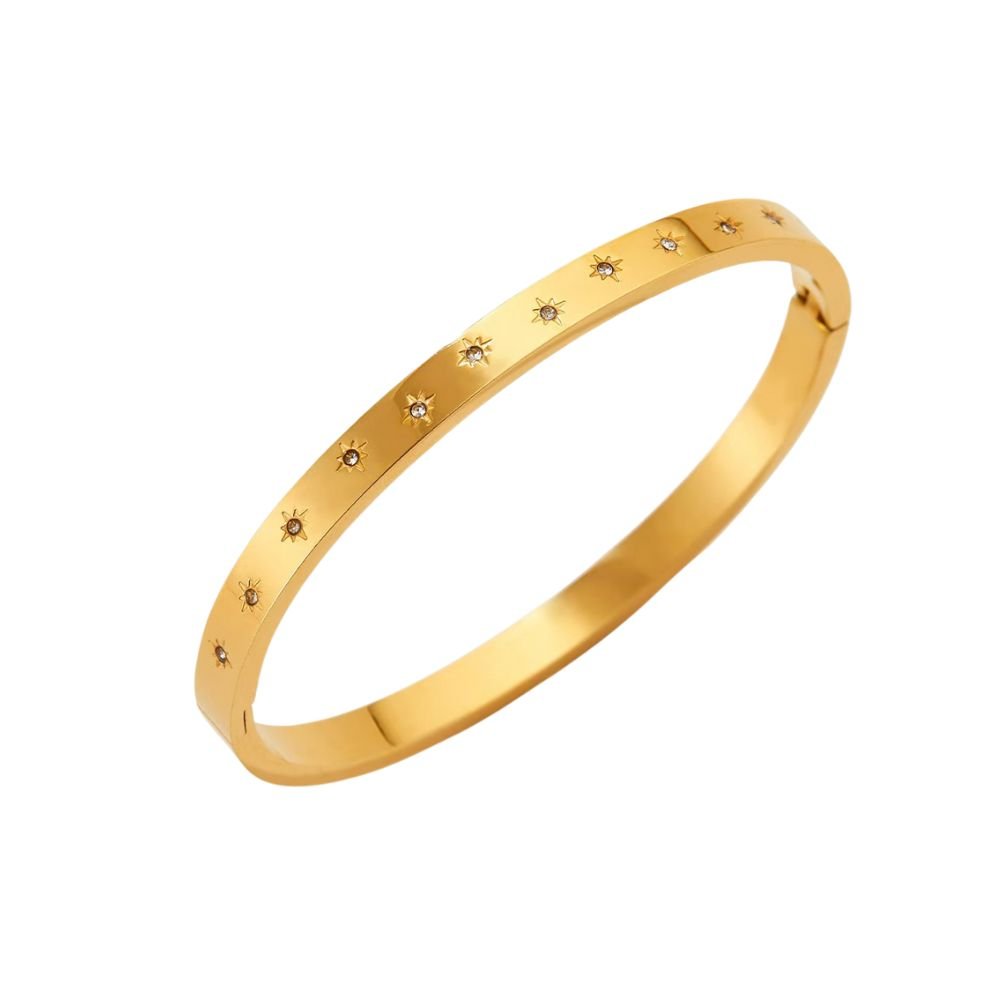 Mococo Essentials Gold Mini Star Bangle - MococoMococoMOCEGBAN01Bracelet