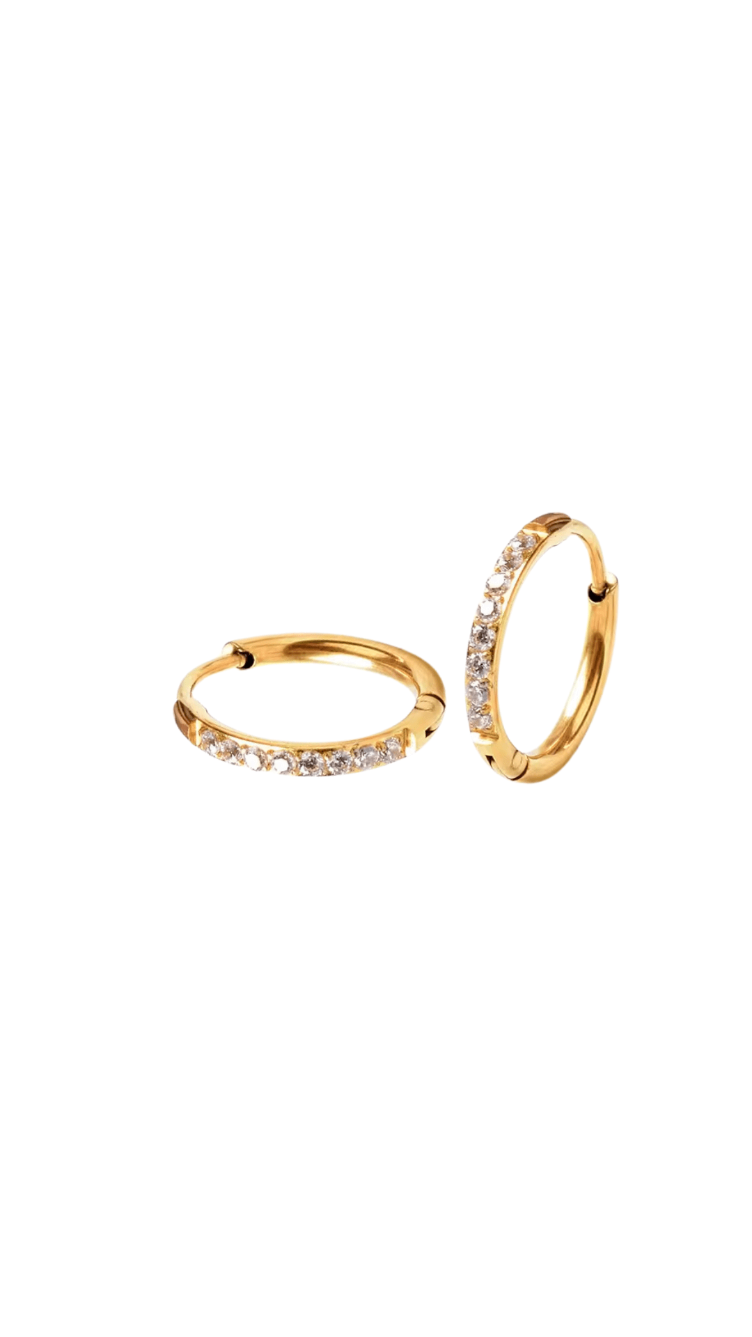 Mococo Essentials Gold Sparkle Huggie Hoops - MococoMococoMOCEGE003Earrings