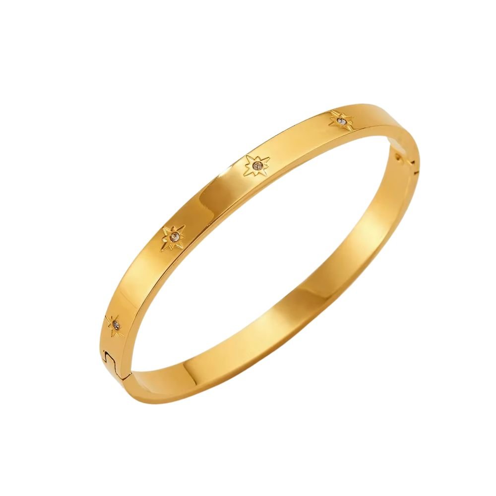 Mococo Essentials Gold Star Bangle - MococoMococoMOCEGBAN04Bracelet
