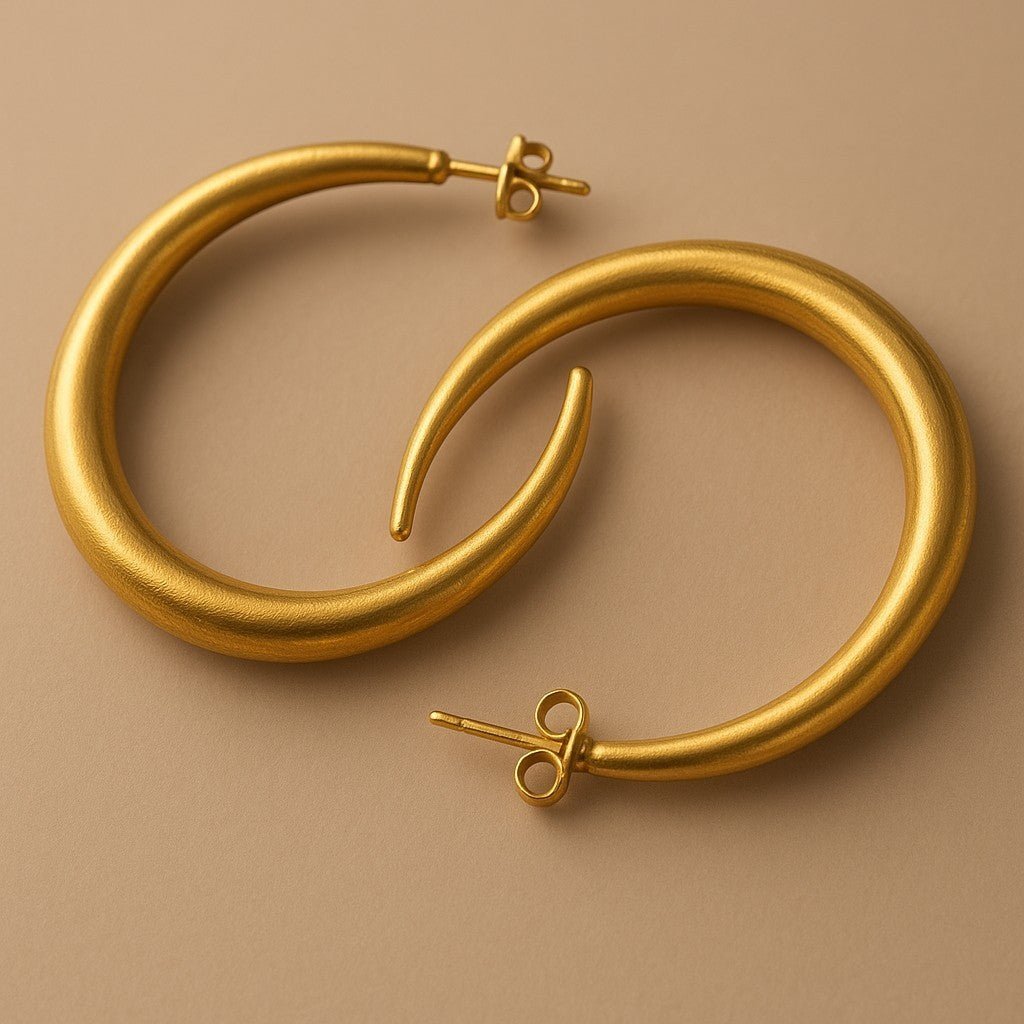 Mococo Essentials Gold Statement Hoop Earrings - MococoMococoMOCEGE012Earrings