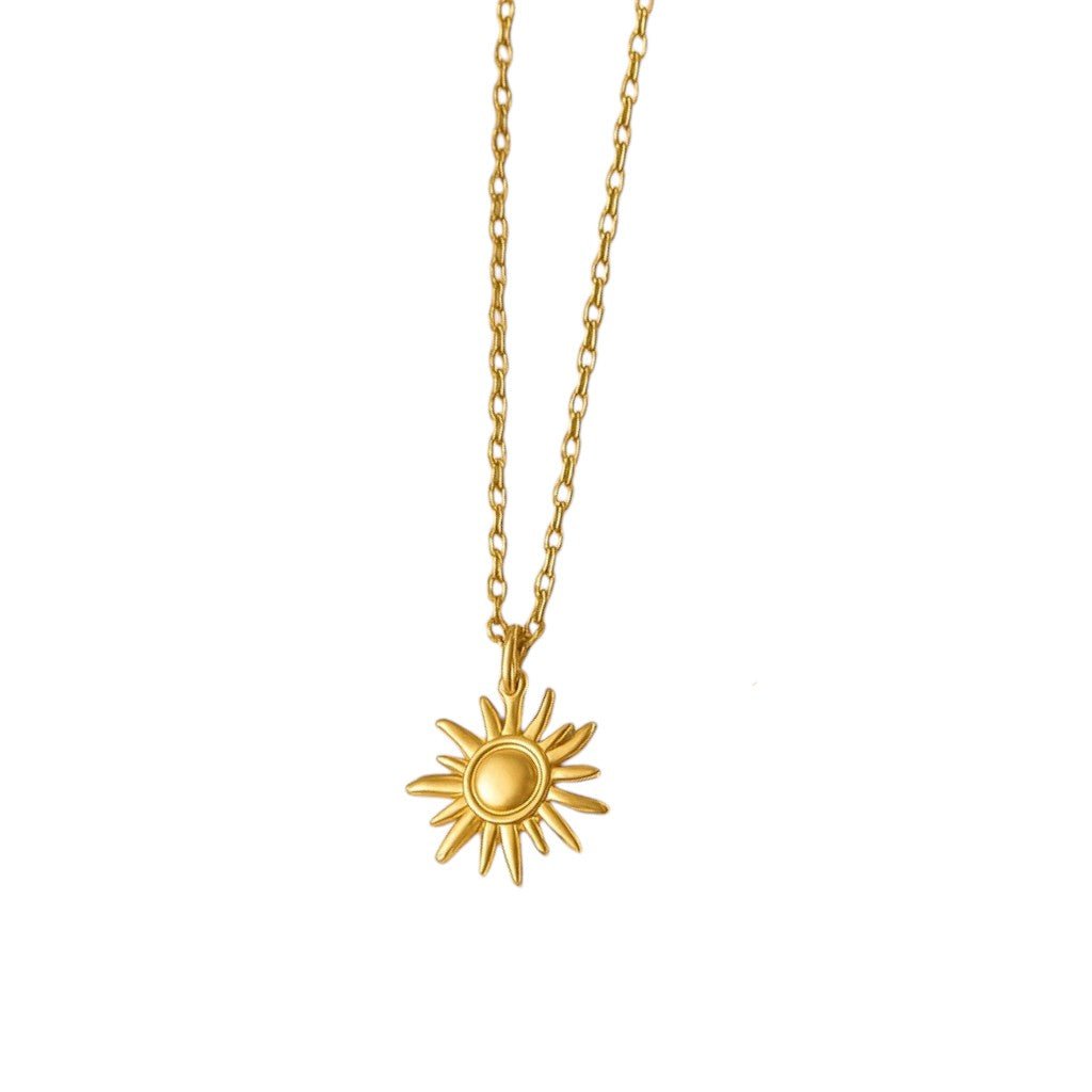 Mococo Essentials Gold Sunburst Necklace - MococoMococoMOCEGN012Necklace