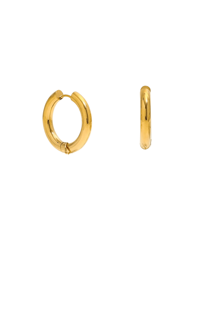 Mococo Essentials Gold Two - Way Hoop Earrings - MococoMococoMOCEGE006Earrings