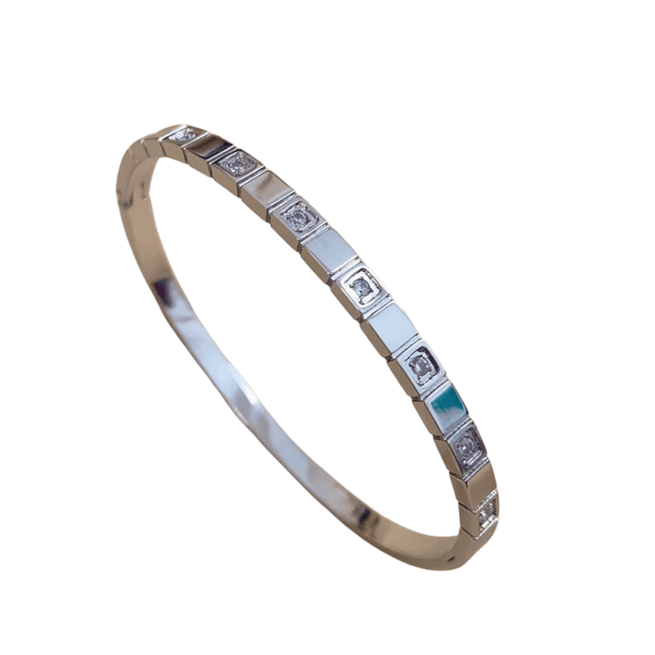 Mococo Essentials Silver Sparkle Bangle - MococoMococoMOCESB002Bracelets
