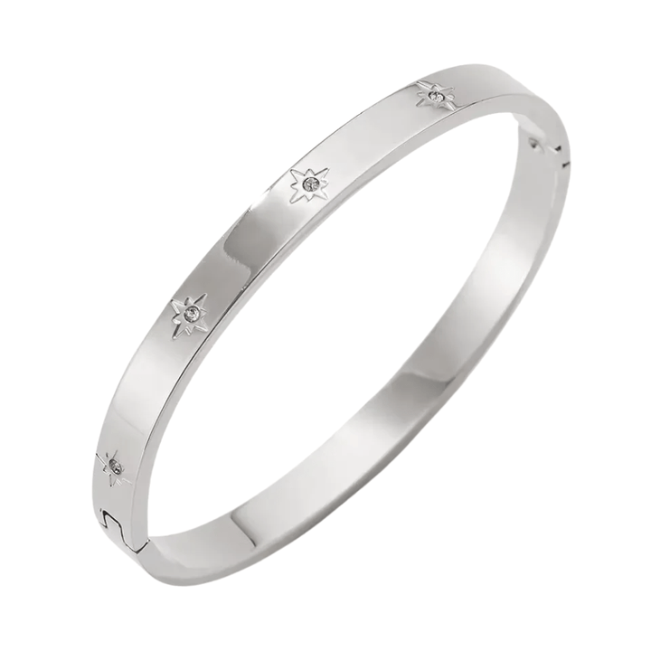 Mococo Essentials Silver Star Bangle - MococoMococoMOCESBAN04Bracelets