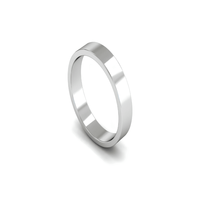 Mococo Fine 18ct White Gold 4mm Flat Wedding Ring - MococoMococo Wedding RingsWAL4004MGRings