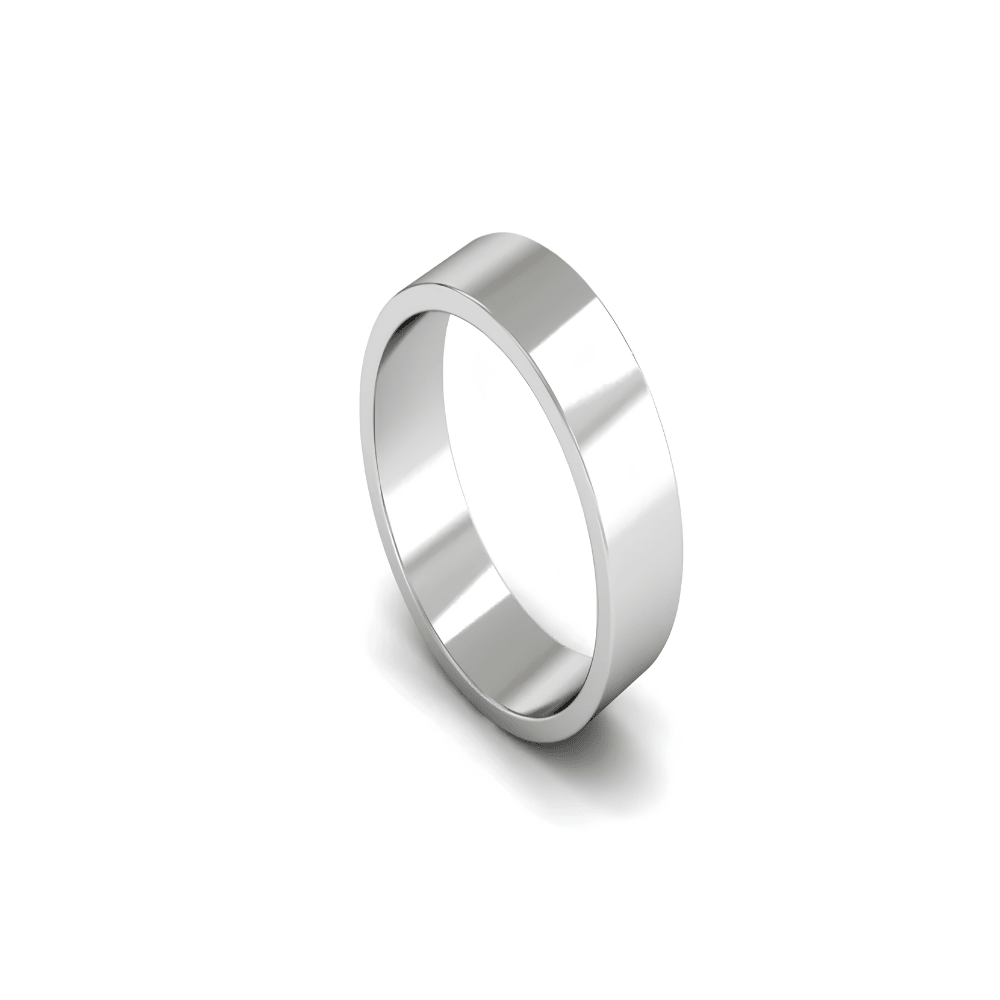 Mococo Fine 18ct White Gold 6mm Flat Wedding Ring - MococoMococo Wedding RingsWAL6004MGRings
