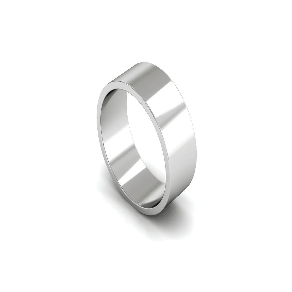 Mococo Fine 18ct White Gold 7mm Flat Wedding Ring - MococoMococo Wedding RingsWAL7004MGRings
