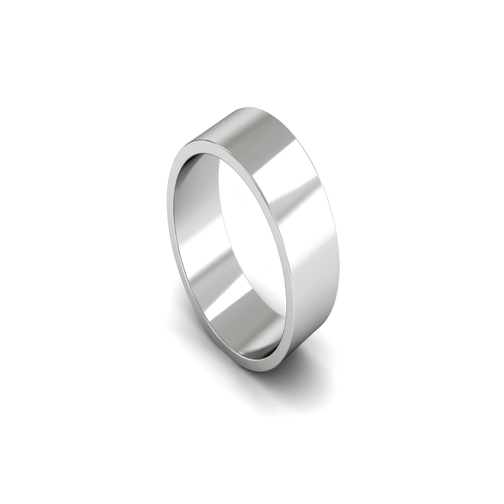 Mococo Fine 18ct White Gold 8mm Flat Wedding Ring - MococoMococo Wedding RingsWAL8004MGRings