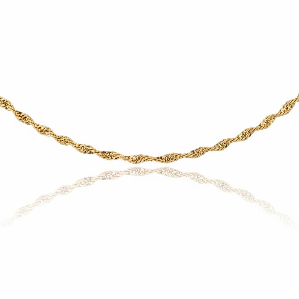 Mococo Fine 9ct Solid Gold Flexible Twist Necklace - MococoMococo GoldMOCSG003Necklaces