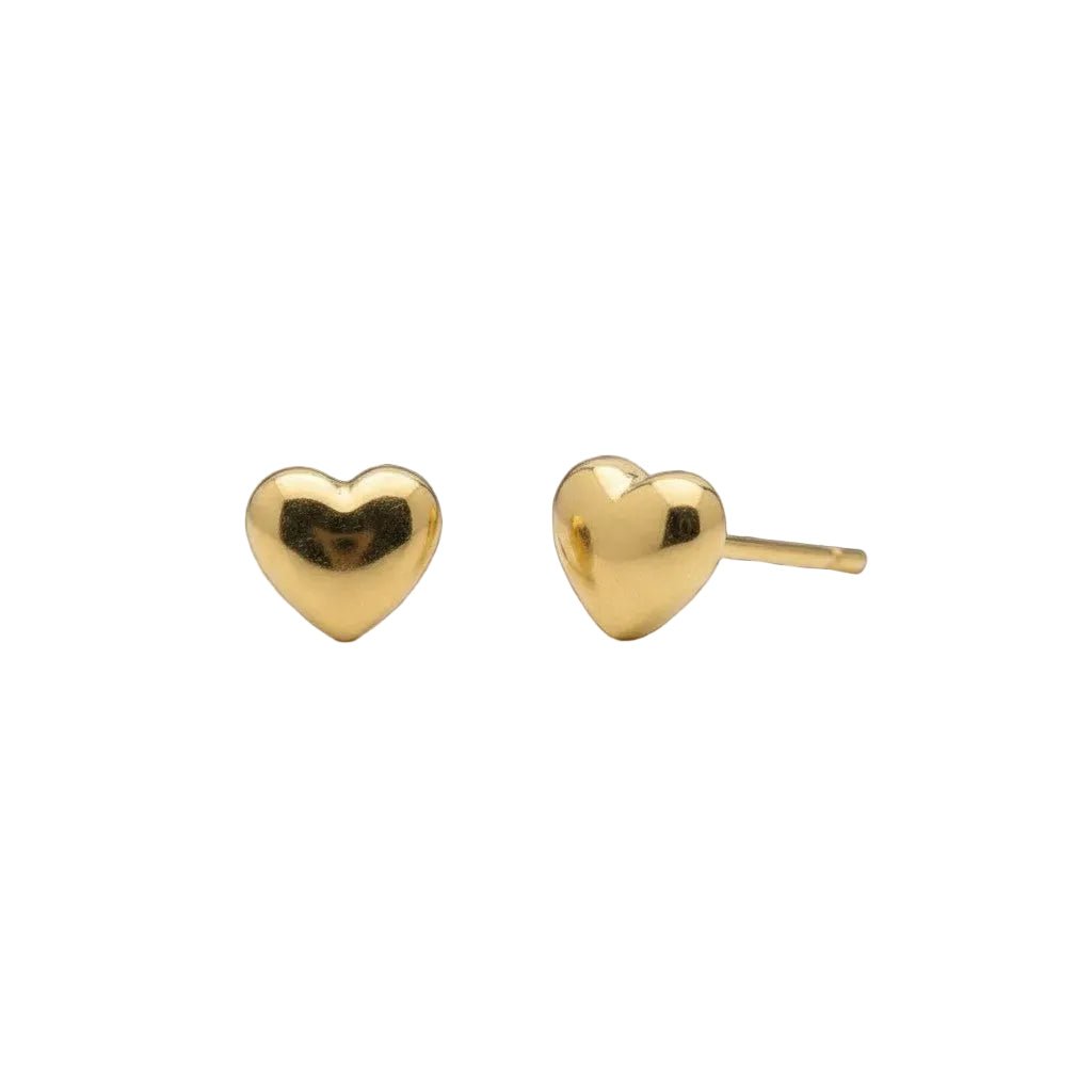 Mococo Fine 9ct Solid Gold Heart Stud Earrings - MococoMococo GoldMOCSG008Earrings