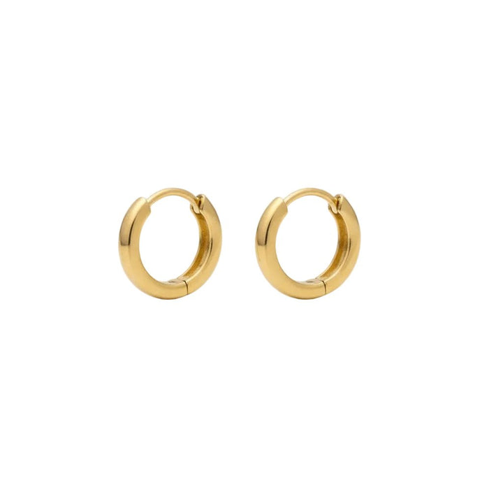 Mococo Fine 9ct Solid Gold Hollow Tube Hoop Earrings - MococoMococo GoldMOCSG013Earrings