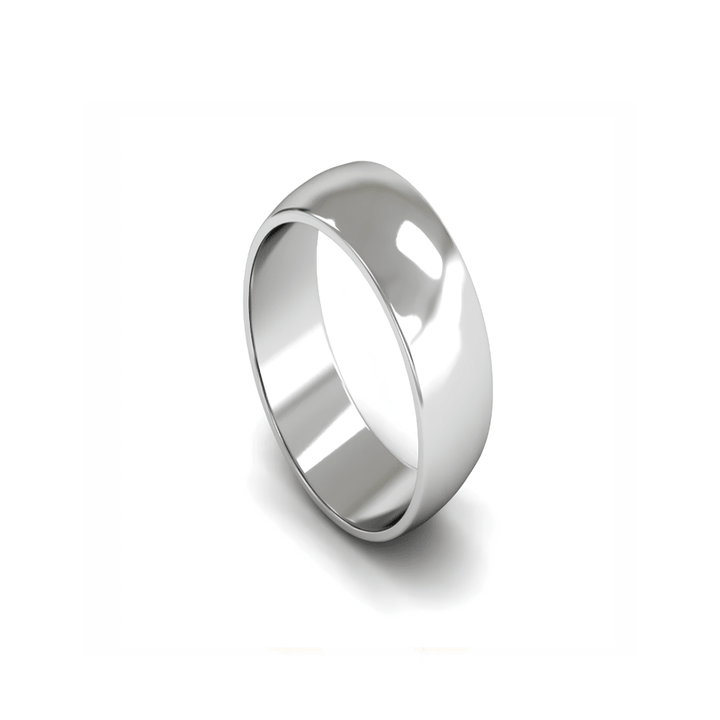 Mococo Fine 9ct White Gold 10mm D-Shaped Wedding Ring - MococoMococo Wedding RingsWDL10002MGRings
