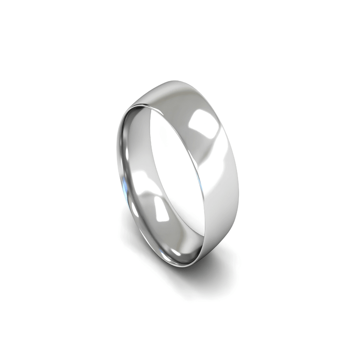 Mococo Fine 9ct White Gold 10mm Traditional Court Wedding Ring - MococoMococo Wedding RingsWEL10002MGRings