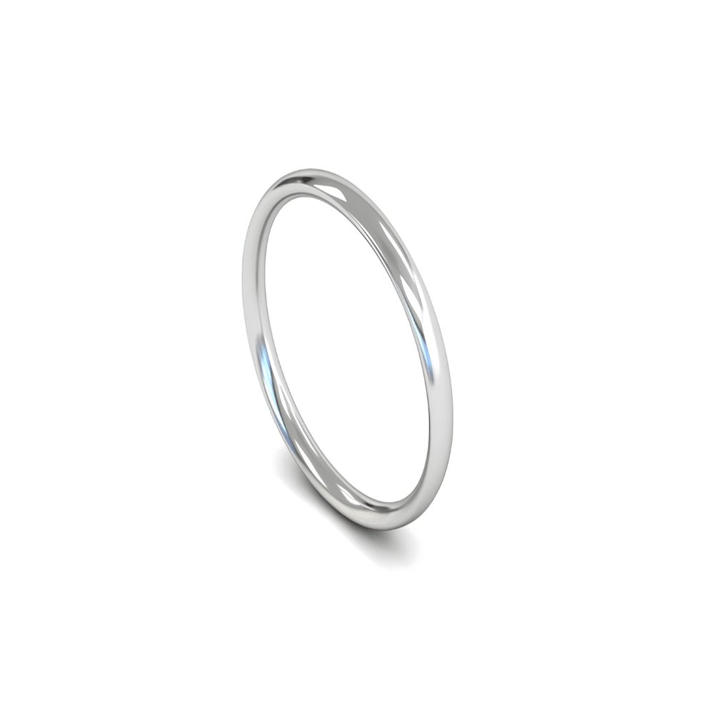 Mococo Fine 9ct White Gold 2mm Traditional Court Wedding Ring - MococoMococo Wedding RingsWEL2002MGRings