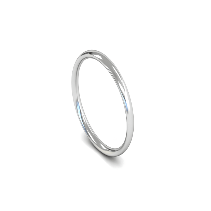 Mococo Fine 9ct White Gold 2mm Traditional Court Wedding Ring - MococoMococo Wedding RingsWEL2002MGRings