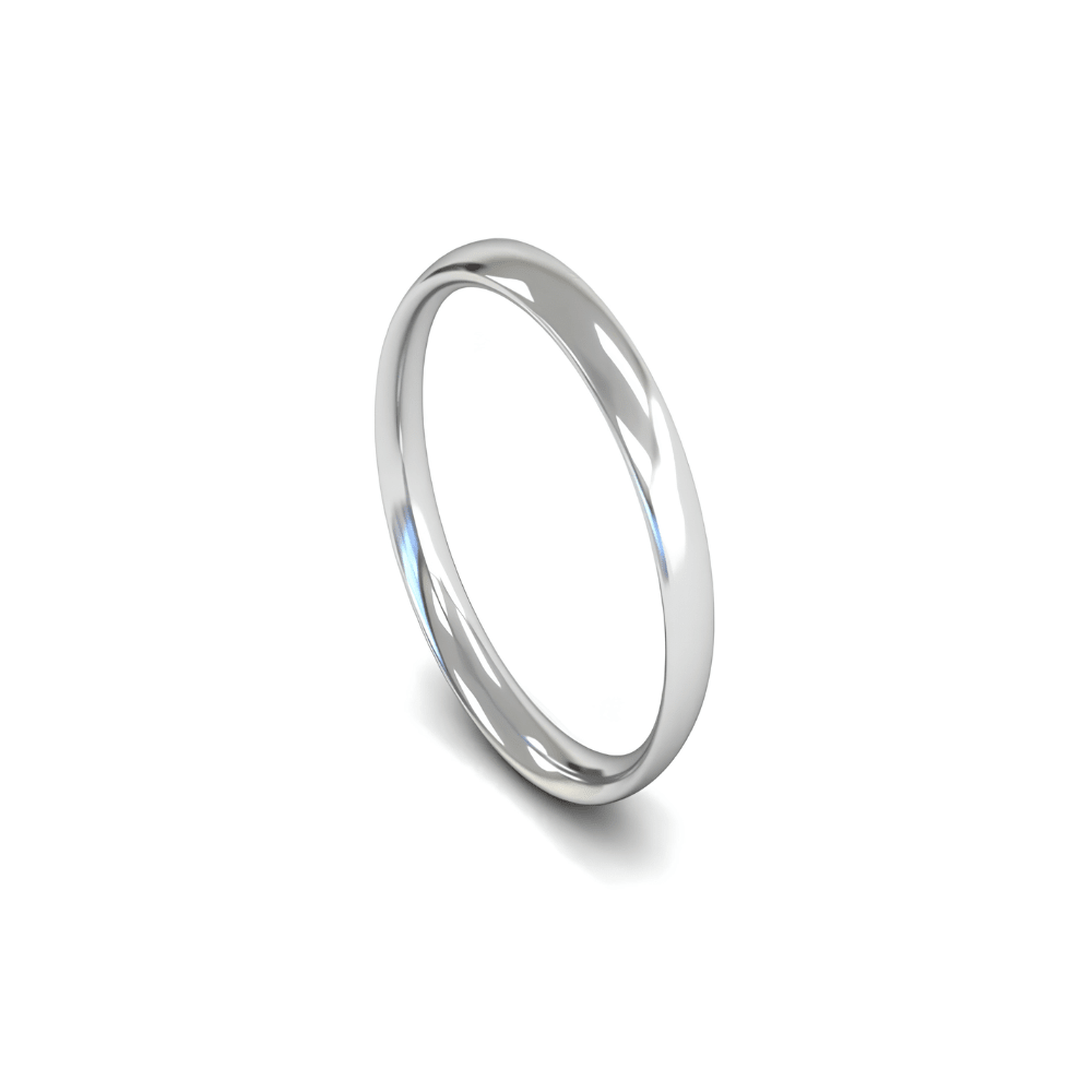 Mococo Fine 9ct White Gold 3mm Traditional Court Wedding Ring - MococoMococo Wedding RingsWEL3002MGRings