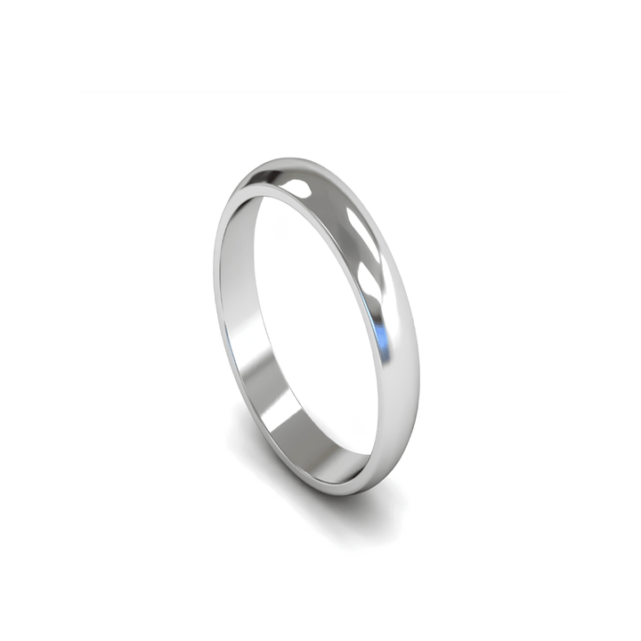 Mococo Fine 9ct White Gold 4mm D-Shaped Wedding Ring - MococoMococo Wedding RingsWDL4002MGRings