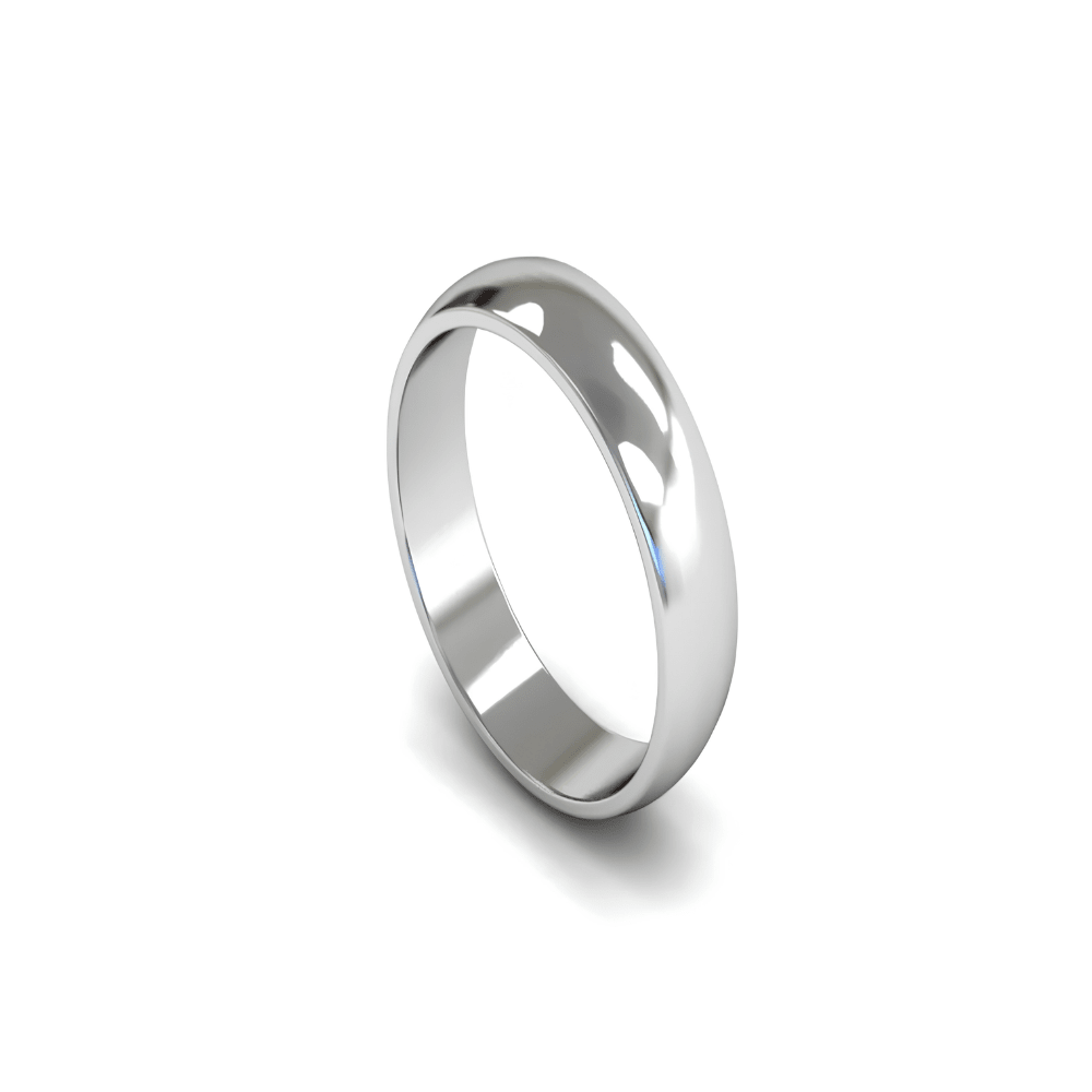 Mococo Fine 9ct White Gold 5mm D-Shaped Wedding Ring - MococoMococo Wedding RingsWDL5002MGRings