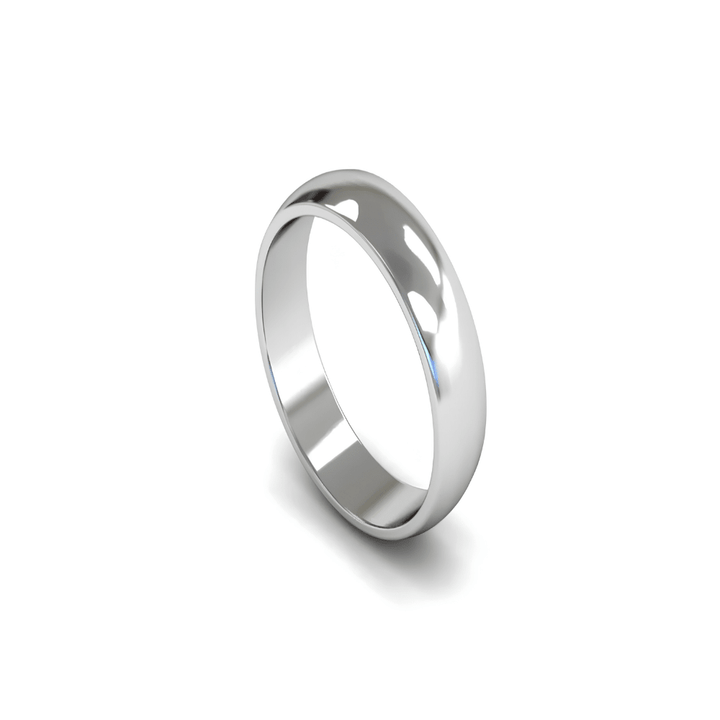 Mococo Fine 9ct White Gold 5mm D-Shaped Wedding Ring - MococoMococo Wedding RingsWDL5002MGRings