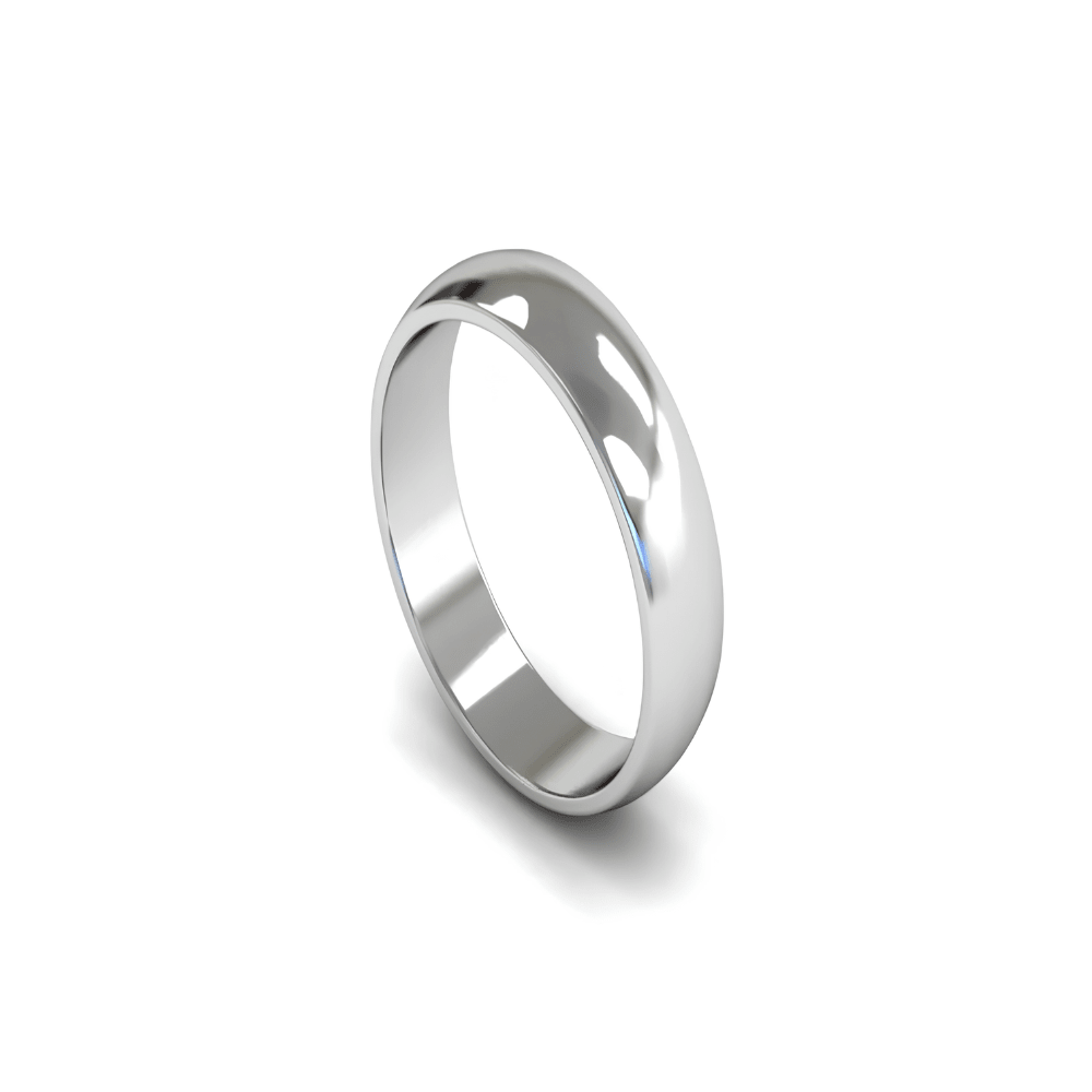 Mococo Fine 9ct White Gold 6mm D-Shaped Wedding Ring - MococoMococo Wedding RingsWDL6002MGRings