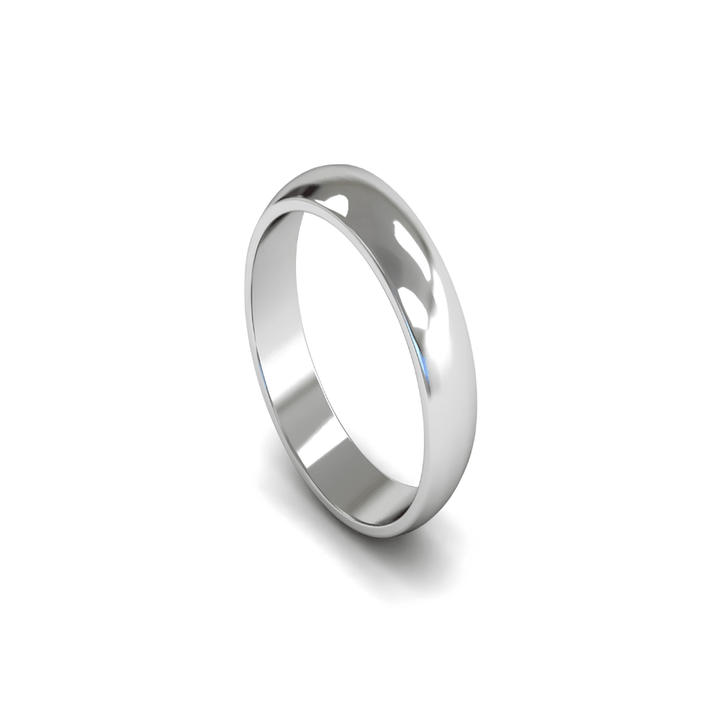 Mococo Fine 9ct White Gold 6mm D-Shaped Wedding Ring - MococoMococo Wedding RingsWDL6002MGRings