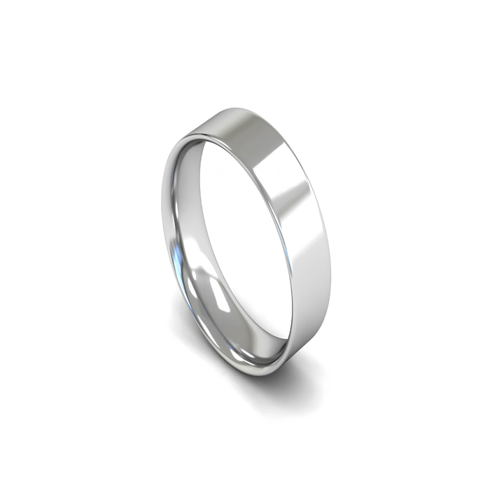 Mococo Fine 9ct White Gold 6mm Flat Court Wedding Ring - MococoMococo Wedding RingsWCL6002MGRings
