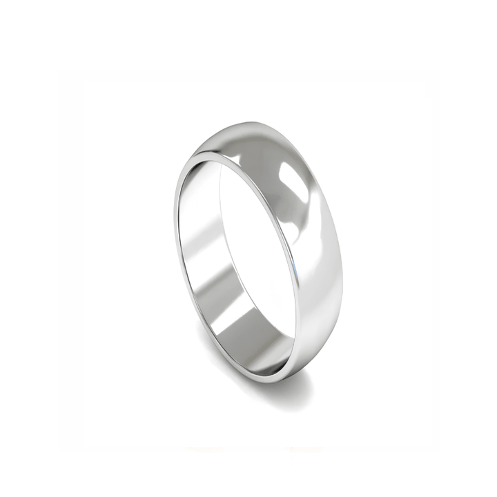 Mococo Fine 9ct White Gold 7mm D-Shaped Wedding Ring - MococoMococo Wedding RingsWDL7002MGRings