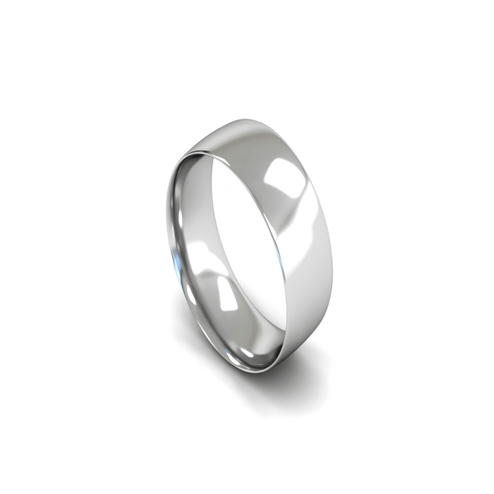 Mococo Fine 9ct White Gold 8mm Traditional Court Wedding Ring - MococoMococo Wedding RingsWEL8002MGRings