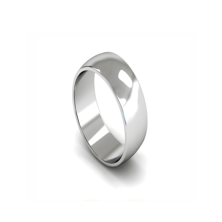 Mococo Fine 9ct White Gold 9mm D-Shaped Wedding Ring - MococoMococo Wedding RingsWDL9002MGRings