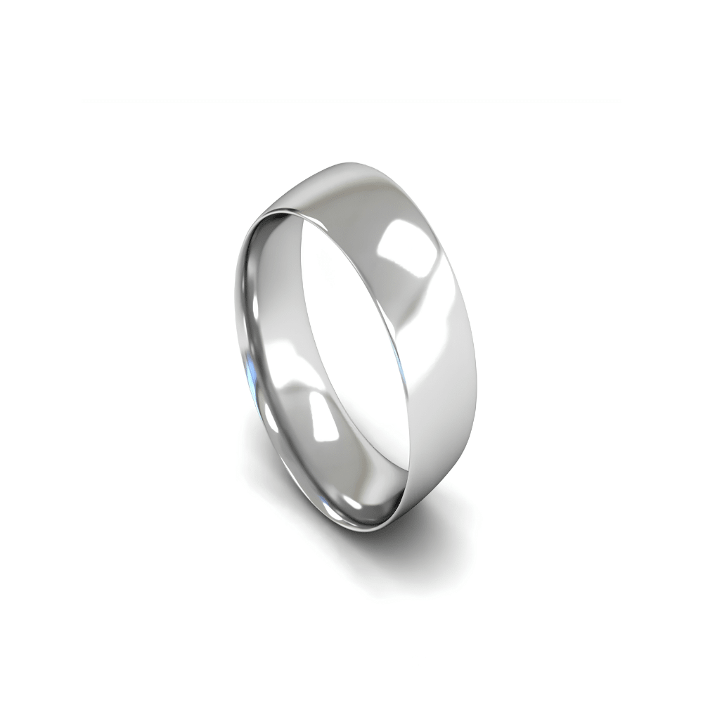 Mococo Fine 9ct White Gold 9mm Traditional Court Wedding Ring - MococoMococo Wedding RingsWEL9002MGRings