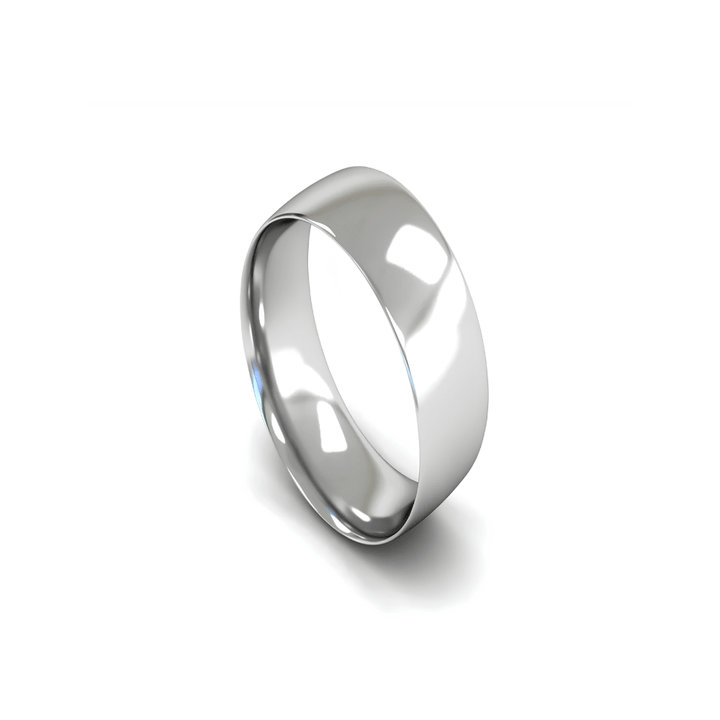 Mococo Fine 9ct White Gold 9mm Traditional Court Wedding Ring - MococoMococo Wedding RingsWEL9002MGRings