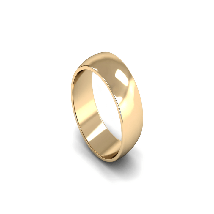 Mococo Fine 9ct Yellow Gold 10mm D Shaped Wedding Ring - MococoMococo Wedding RingsWDL10001MGRings
