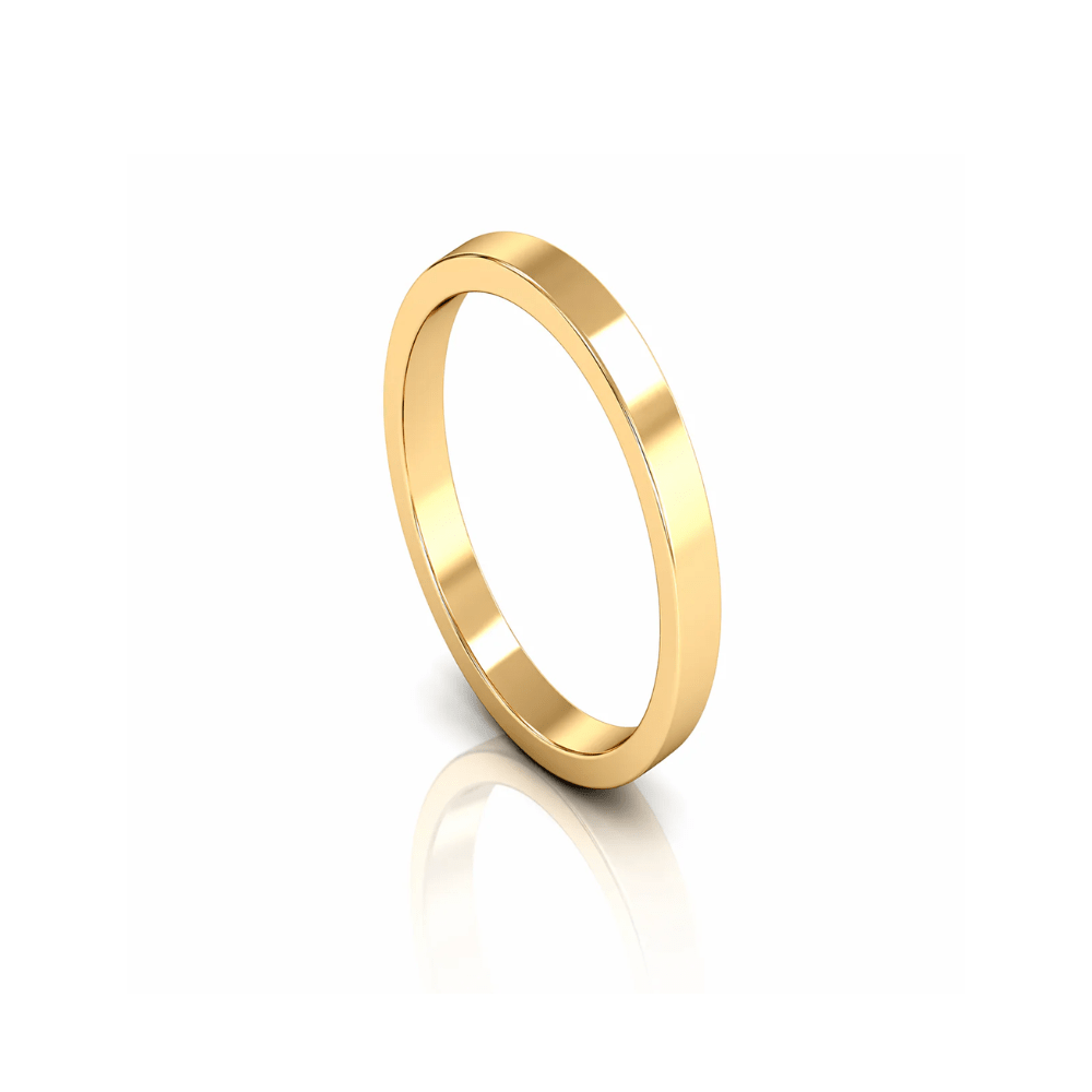 Mococo Fine 9ct Yellow Gold 2mm Flat Wedding Ring - MococoMococo Wedding RingsWAL2001MGRings