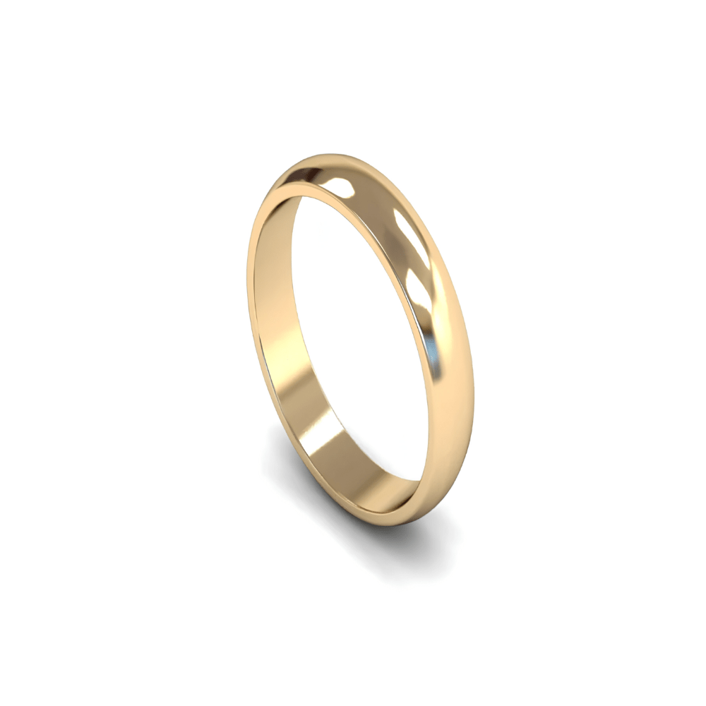 Mococo Fine 9ct Yellow Gold 4mm D Shaped Wedding Ring - MococoMococo Wedding RingsWDL4001MGRings