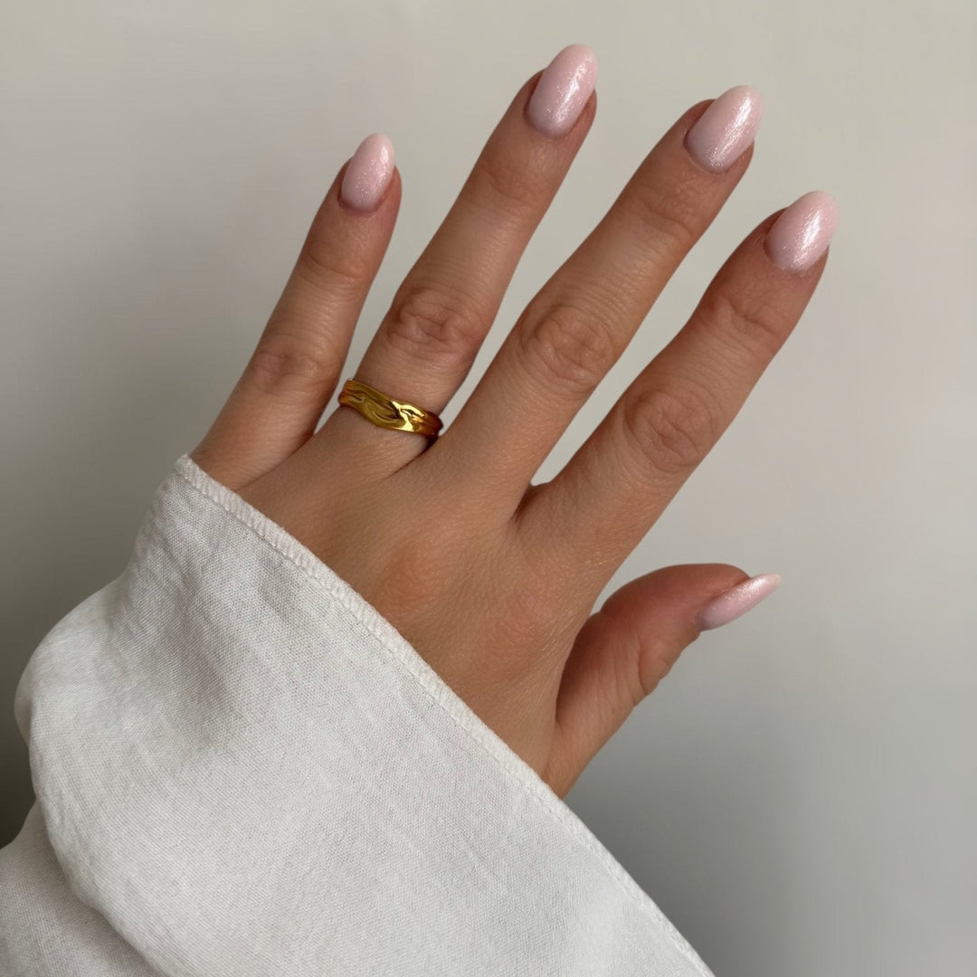 Mococo Gold Adjustable Wave Ring - MococoMococoMOCEGR008Rings