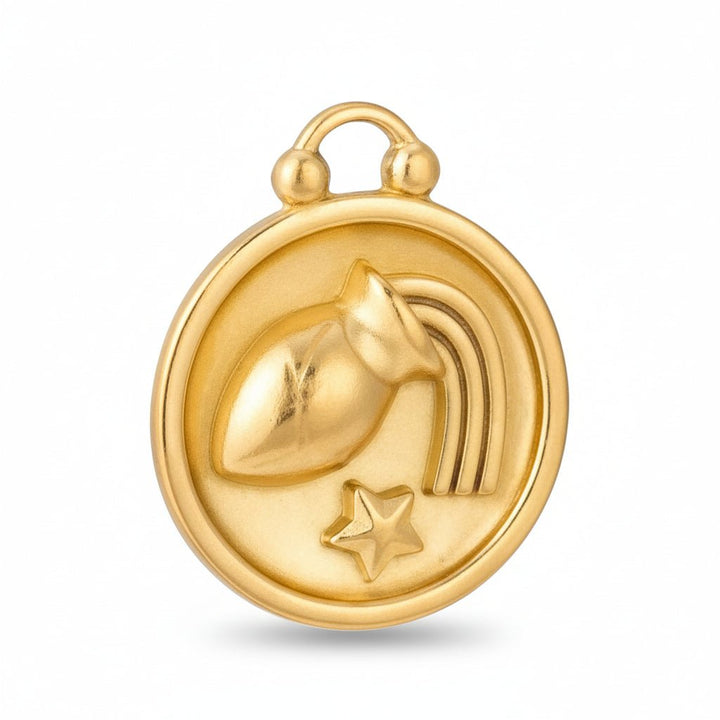 Mococo Gold Aquarius Clip-On Charm - MococoMococoMOCCH0065Charms